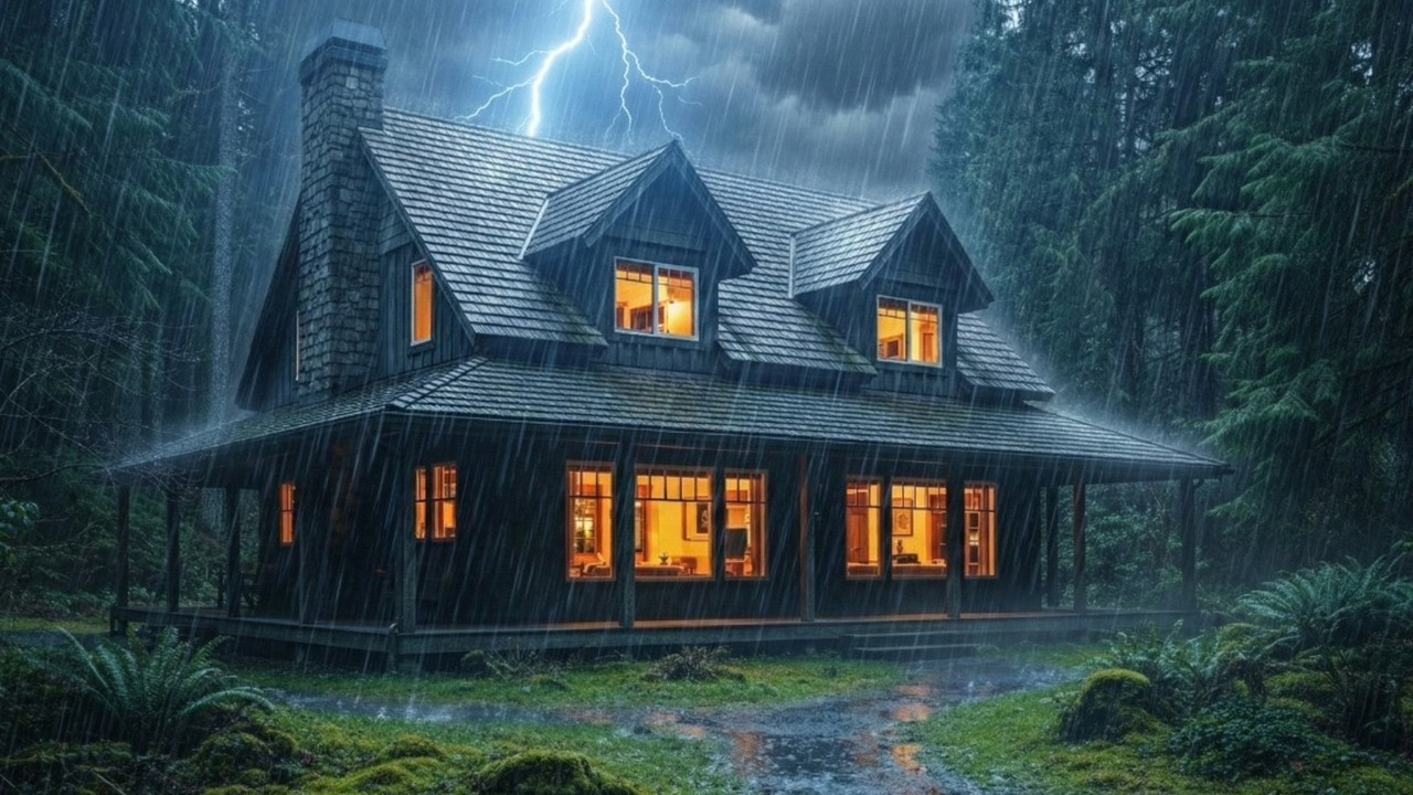 Perfect Rain Sounds for Sleeping – Heavy Rainstorm Ambience for Deep Sleep & Stress Relief