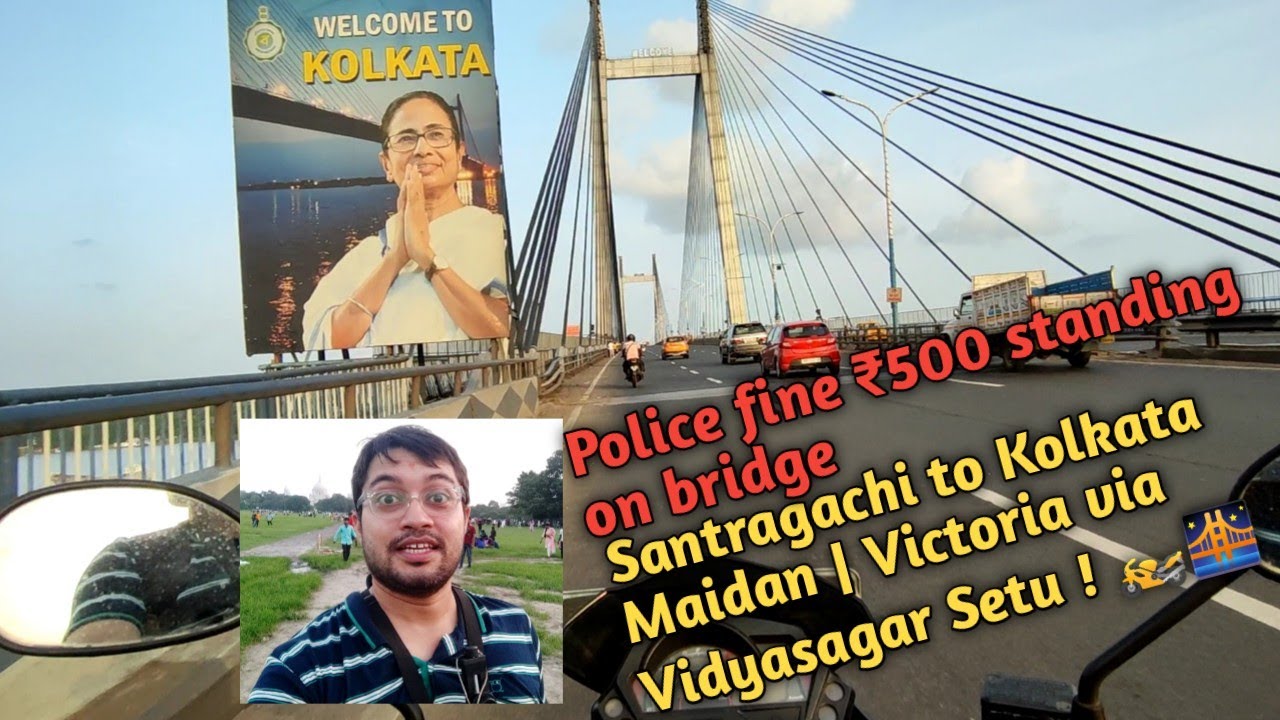 Motovlog 3 🏍️🌉 Chandrayaan 3 - Kolkata Maidan | Victoria Memorial Vidyasagar Setu &lrm;