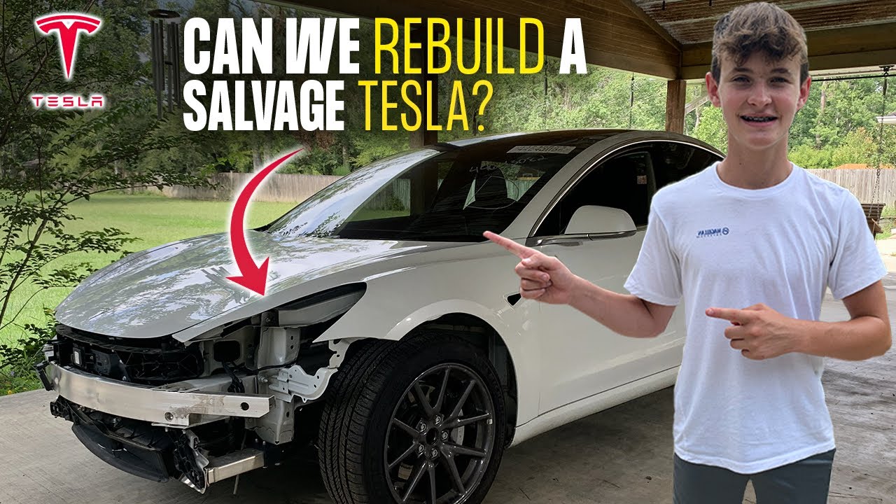 Can We Rebuild A Wrecked Tesla Model 3? - part 1