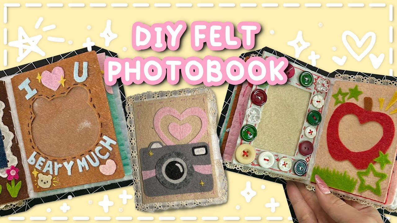 DIY felt photobook tutorial / vlog?! ☆ felt crafts