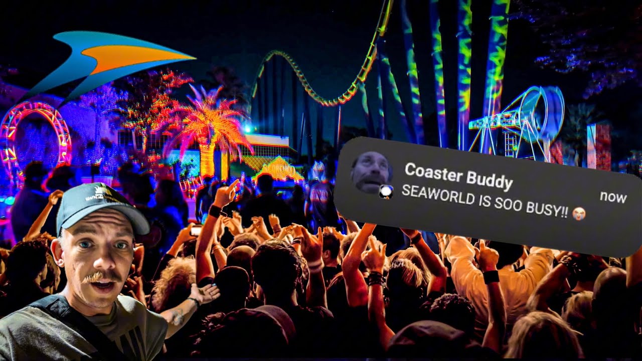 БЕЗУМНЫЕ ТОЛПЫ на мероприятии Howl-O-Scream в SeaWorld San Antonio! (самый оживленный день в году)