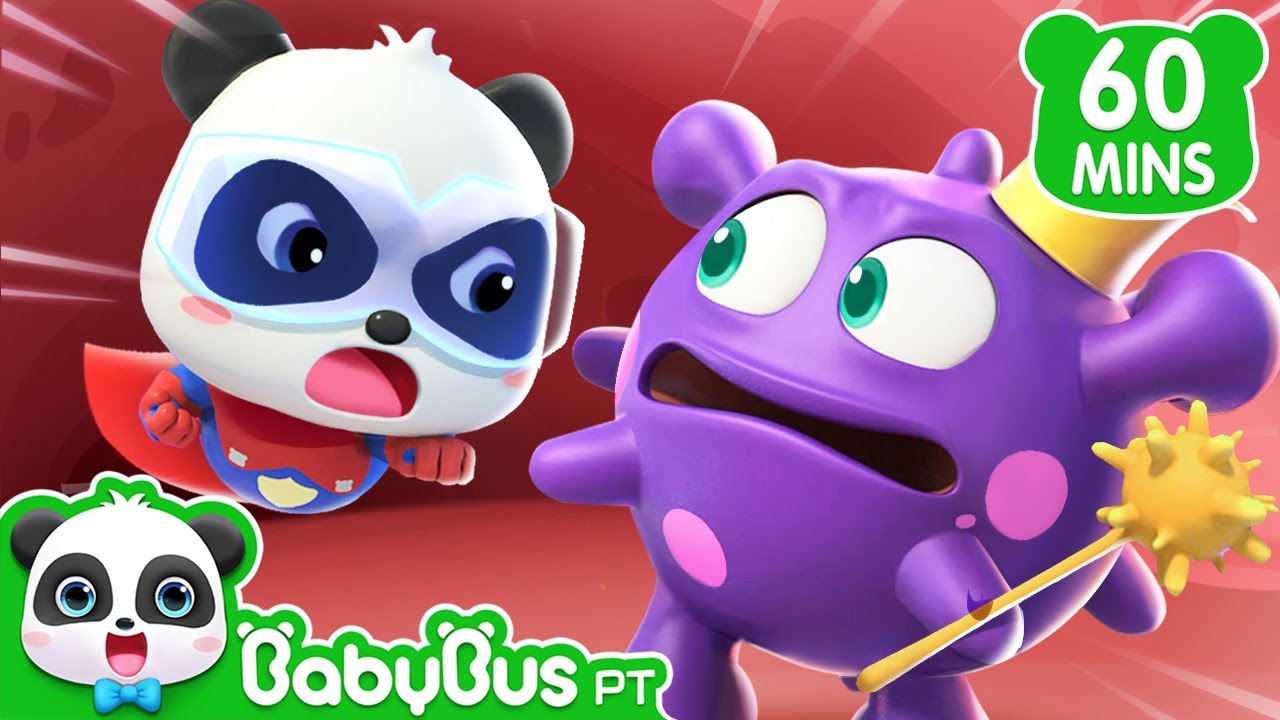 Super Kiki VS Germes Maus | 1 HORA DE BABYBUS BRASIL | Bons Hábitos | Músicas Infantis em Português
