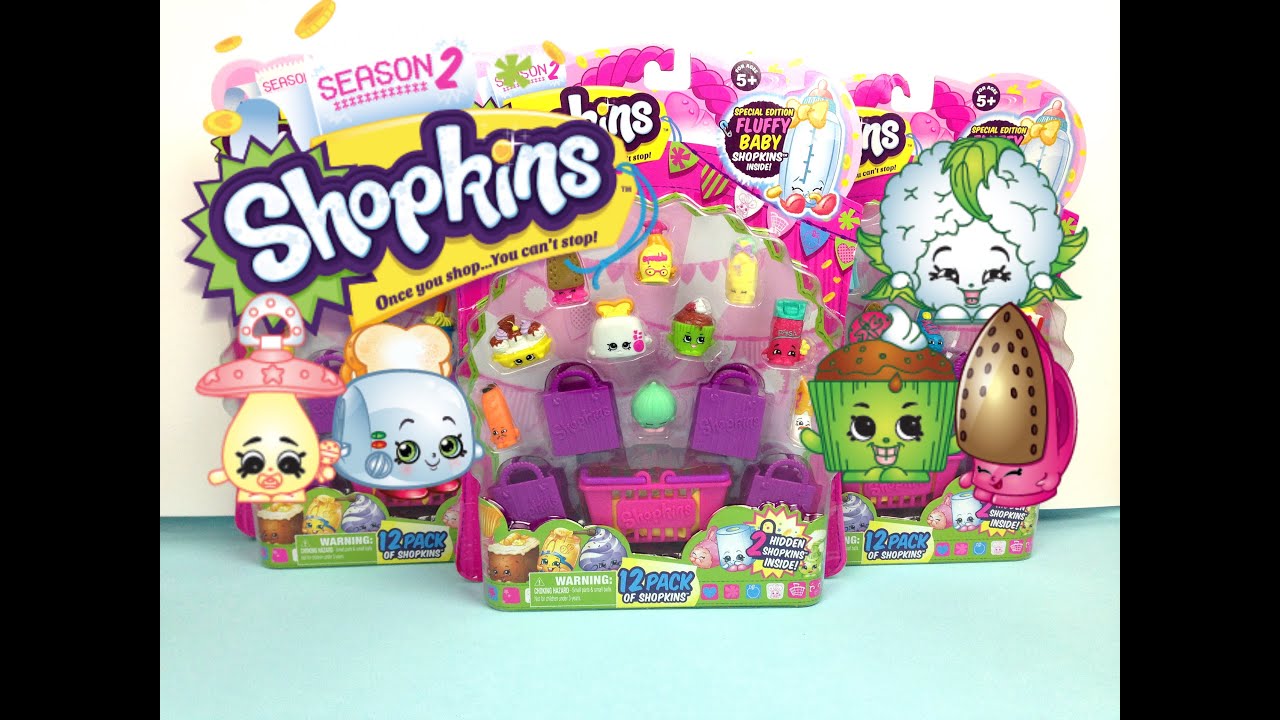 Shopkins Season 2  Limited Edition - 12 Pack Unboxing with Special Edition fluffy baby