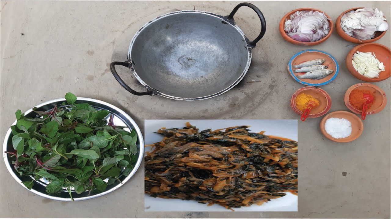 জিভে জল আনা চ্যাপা শুটকি ভুনা ডাটা শাক দিয়ে -Dry roasted chappa with data shak