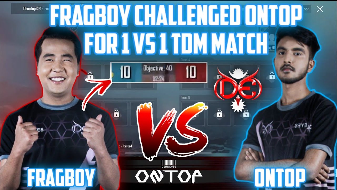 FRAGBOY CHALLENGED ONTOP FOR  1 VERSUS 1 FRIENDLY TDM MATCH AND THIS HAPPENED 🤩 - AneelYT