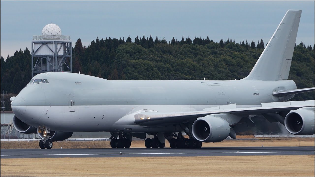 ex-Qatar Cargo | UPS Boeing 747-8F N634UP Landing at Narita 34R | NRT/RJAA
