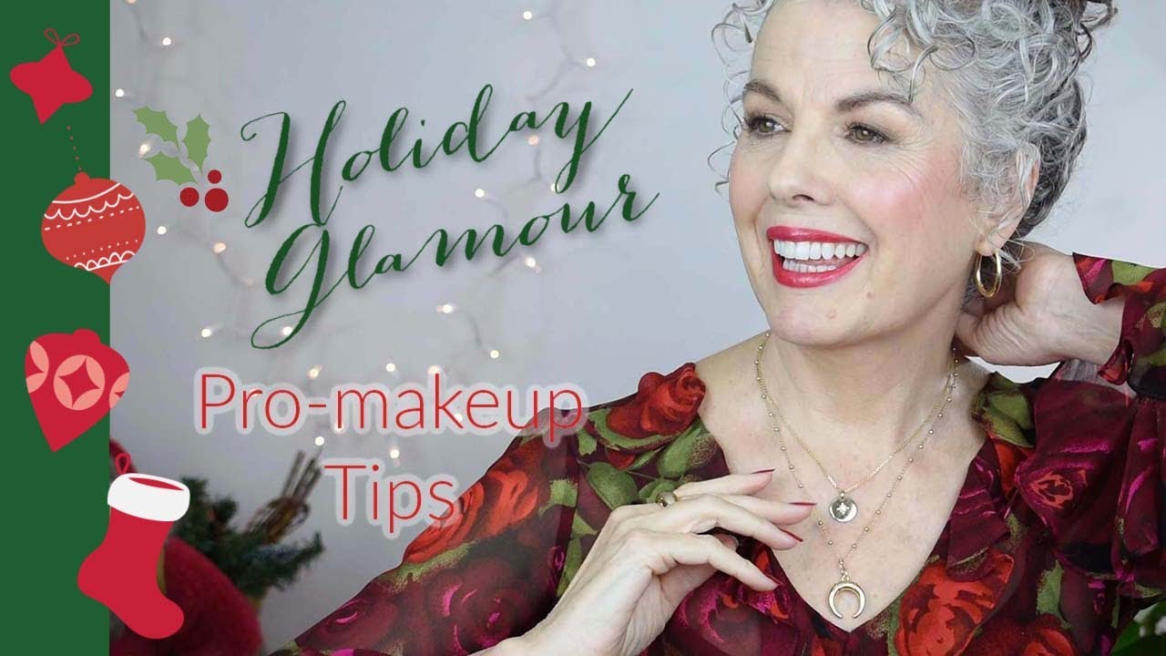 Glamorous Holiday Makeup Over-Fifty –  Kerry-Lou  gets ready for a Zoom Christmas party!