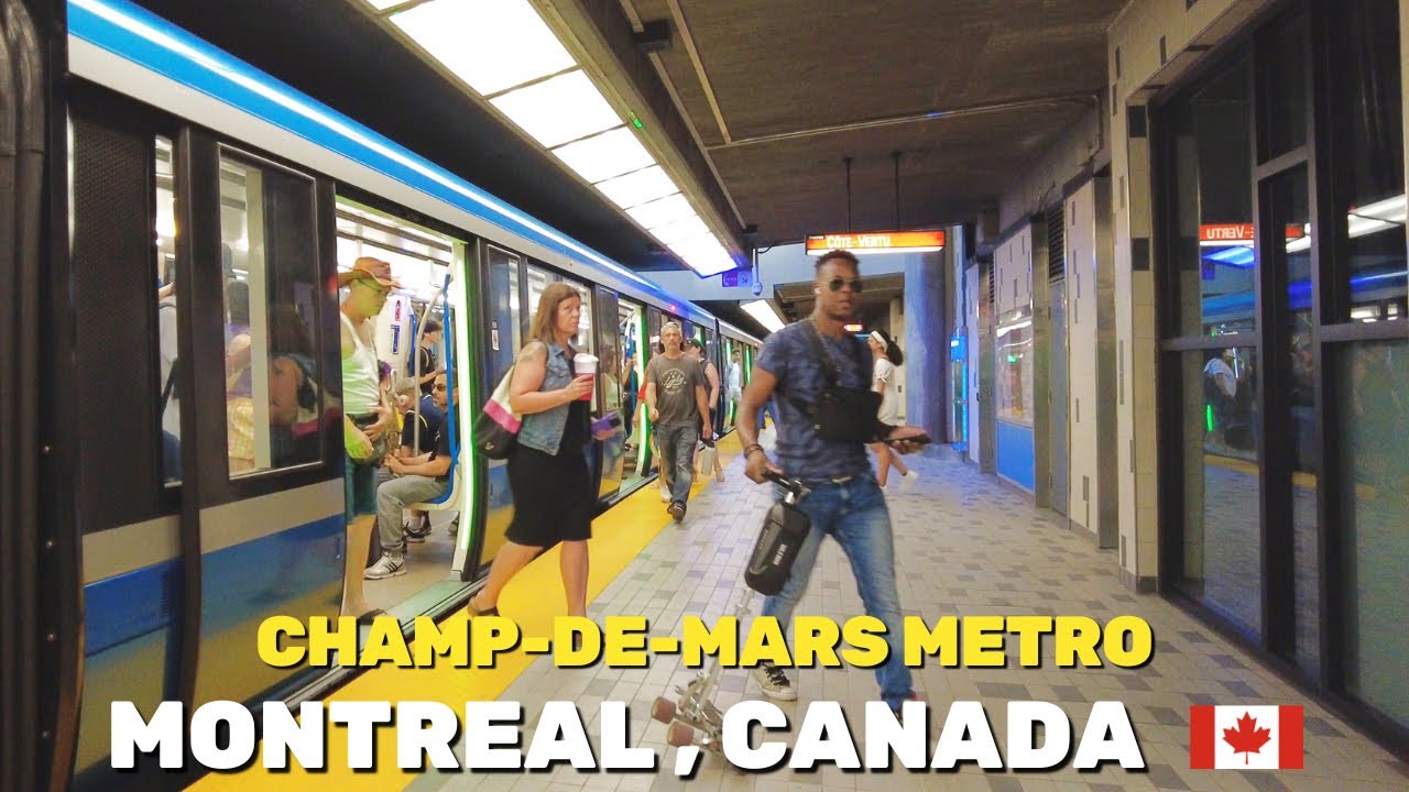 Champ de Mars Metro Station in Downtown Montreal, Canada [4K]