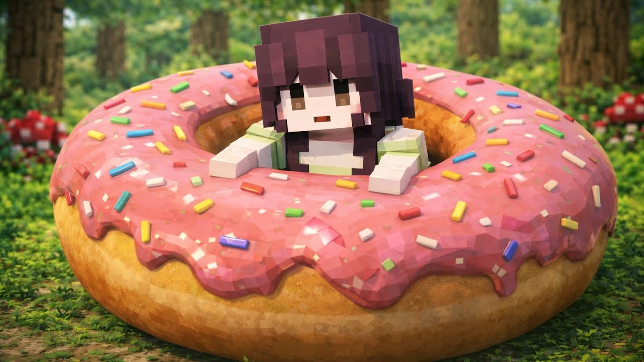 BUDUJE DOM W PĄCZKU! 😱🍩 | Tłusty Czwartek | Minecraft 