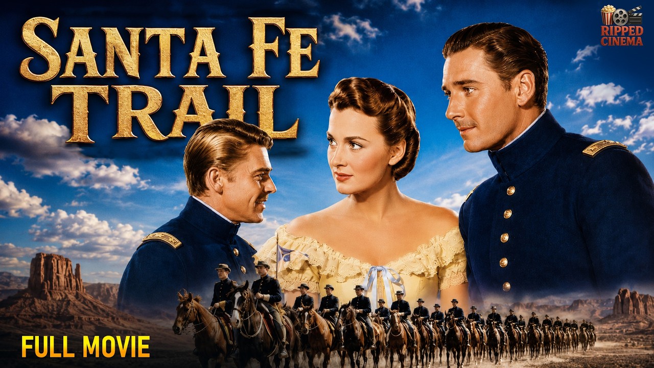 Santa Fe Trail (1940) | Western Adventure English Film | Errol Flynn, Olivia de Havilland