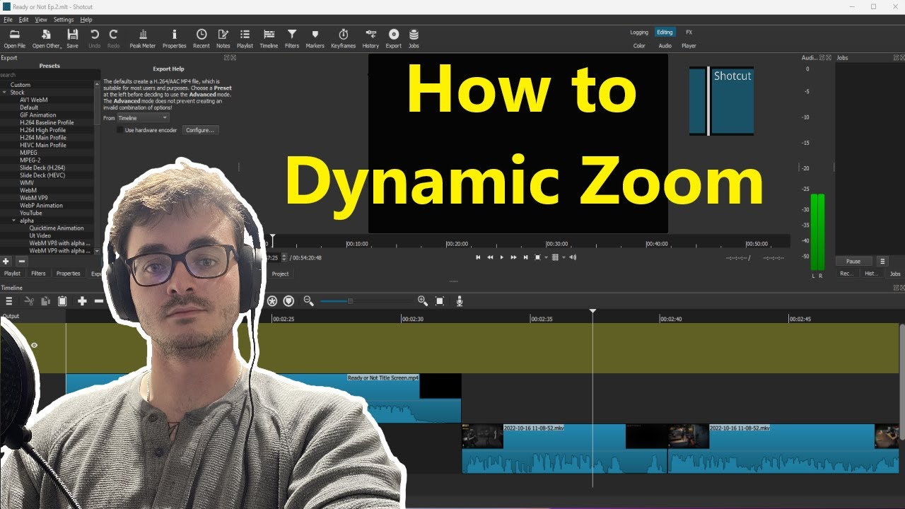 Shotcut Tutorial: How to add Dynamic Zooms