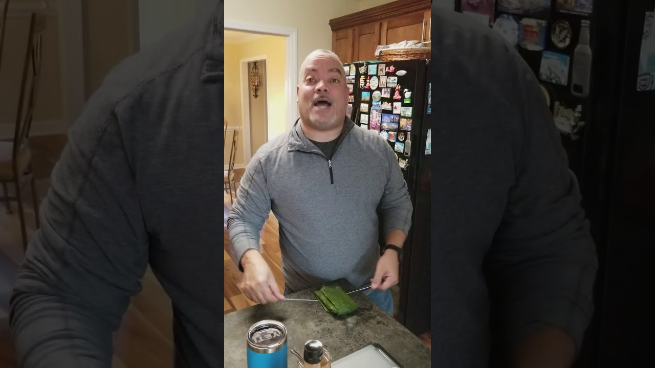 Gringo making Ayacas (Venezuelan tamale)
