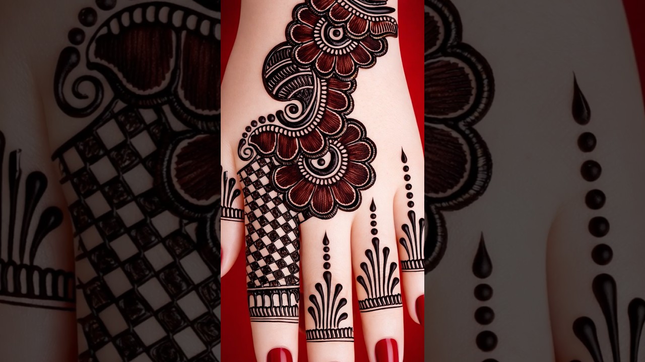mehndi design for front hand|| mehandi design|| easy mehndi design||