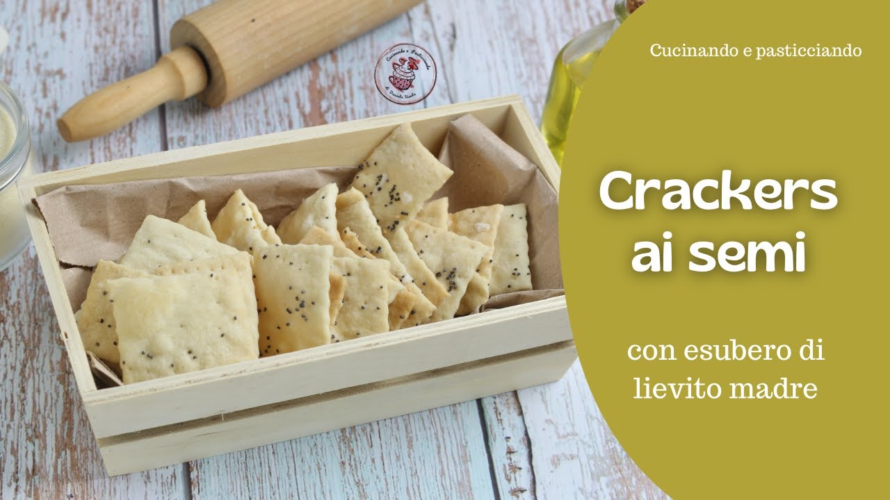 CRACKERS CON SEMI CON ESUBERO DI LIEVITO MADRE, UNO TIRA L'ALTRO CROCCANTISSIMI😋😋😋