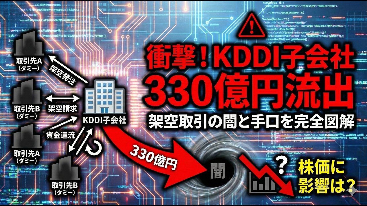 【衝撃】KDDI子会社で330億円流出！「架空取引」の闇と手口を完全図解
