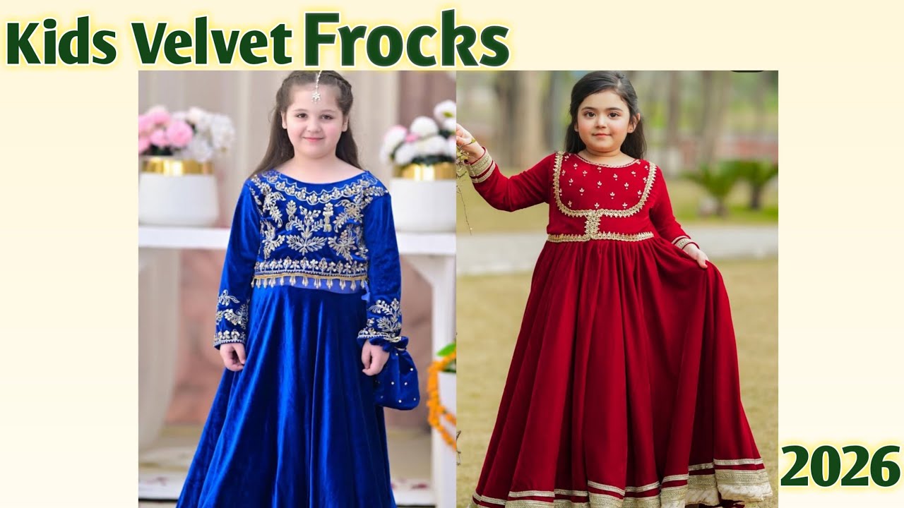 Baby Girl Velvet Frock Designs | Stylish Winter Wear 💖