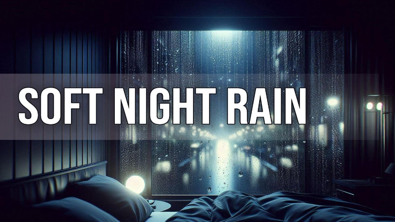 Gentle Window Rain at Night 🌙 2 Hours | Deep Sleep & Peaceful Ambience