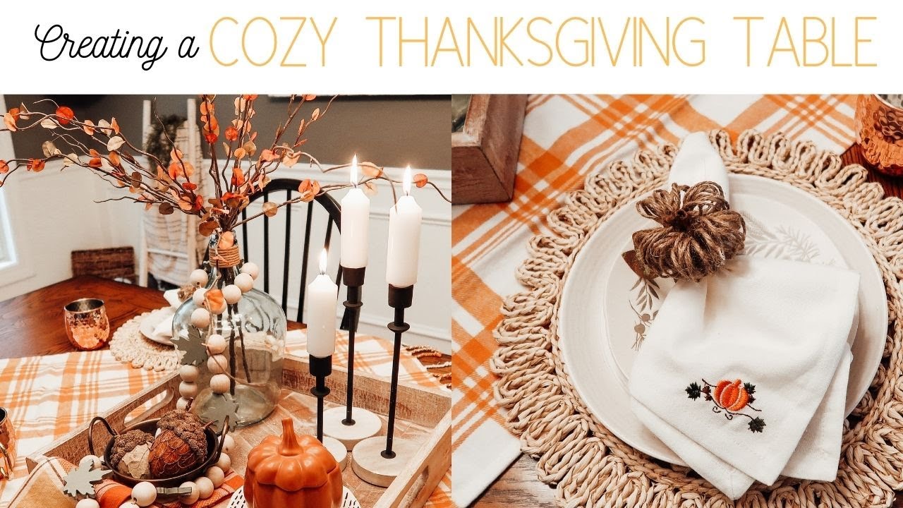 COZY THANKSGIVING TABLESCAPE IDEA | DIY TABLE DECOR IDEAS