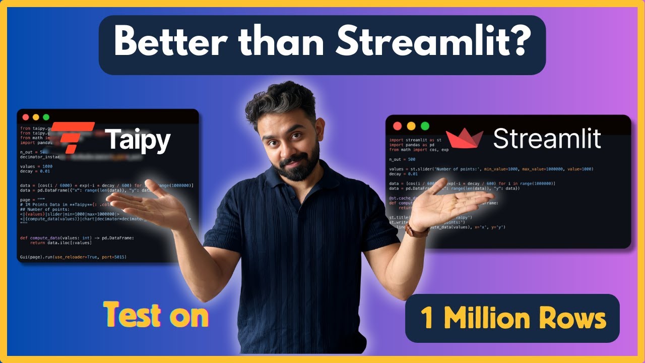Создание приложений для обработки больших данных с Taipy | Противостояние со Streamlit