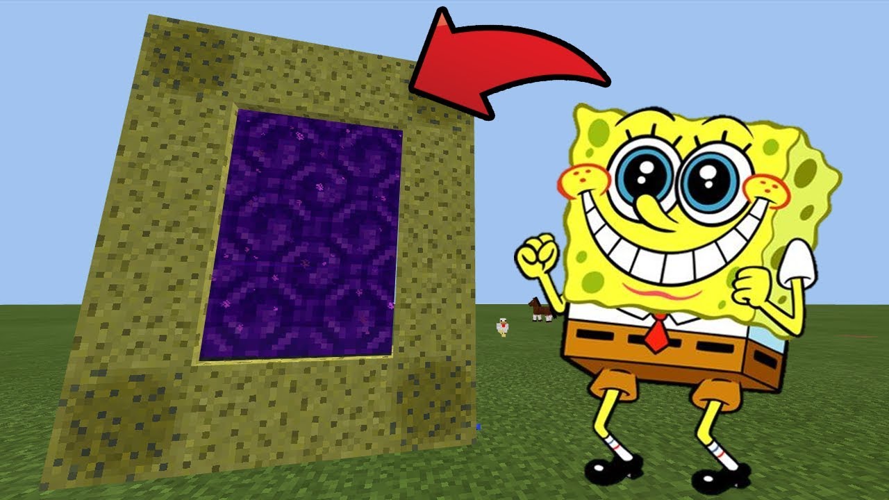 How To Make a Portal to the SpongeBob Dimension in MCPE (Minecraft PE)