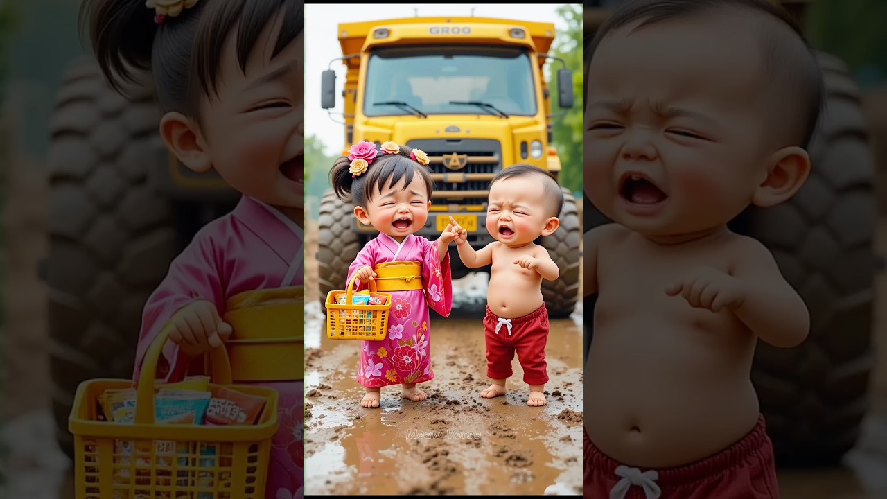 ❤ Evolution of Car: Baby Crying in muddy road 🤔  Meaw Verse ✅ #cat #cute #love #shorts