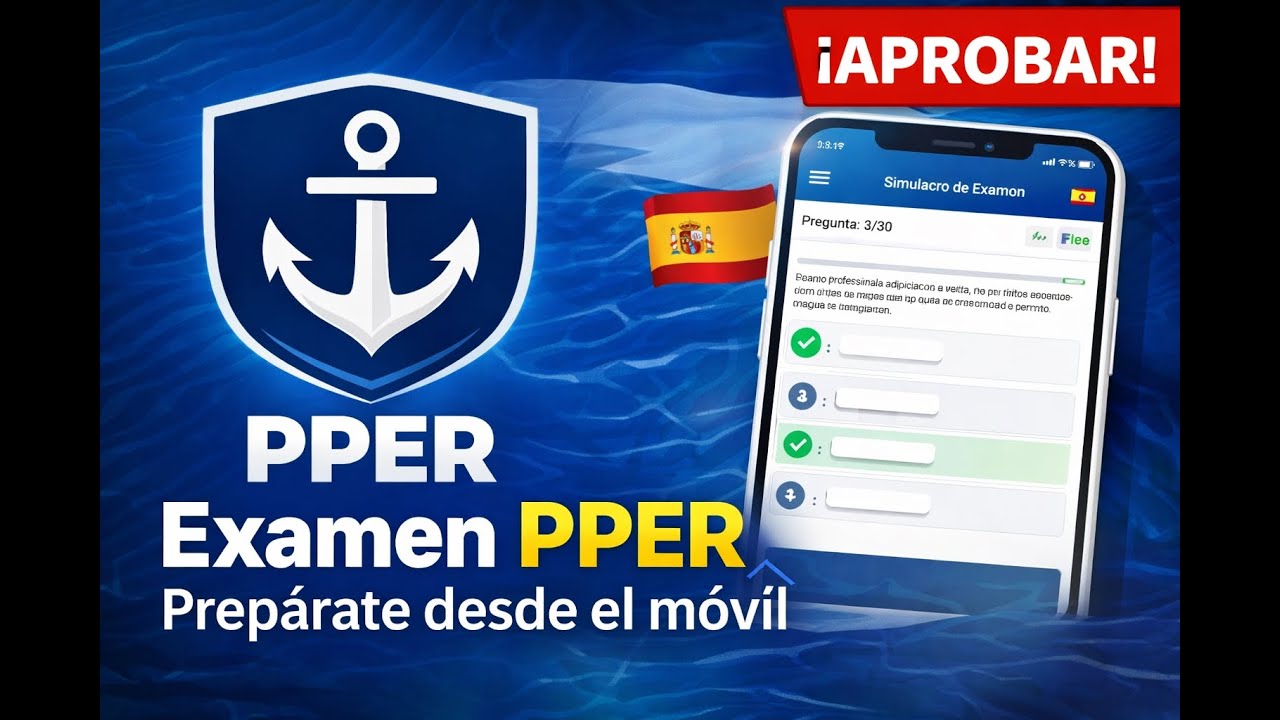 PPER Master | App para preparar el examen de Patrón Profesional de Embarcaciones de Recreo