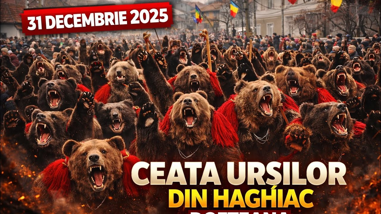 POV: În blana ursului din Haghiac! 🐻 Ritmul UNIC al tobelor din Dofteana (31 Decembrie 2025)