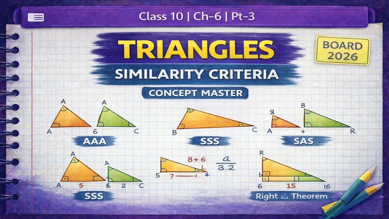 Class 10 | Ch-6 | Triangles | Pt-3 | CONCEPT | BOARD 2026 #class10boards