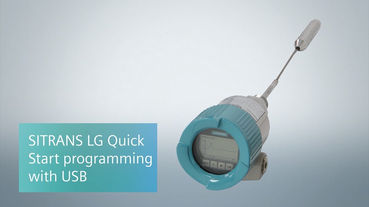 SITRANS LG Quick Start programming with USB