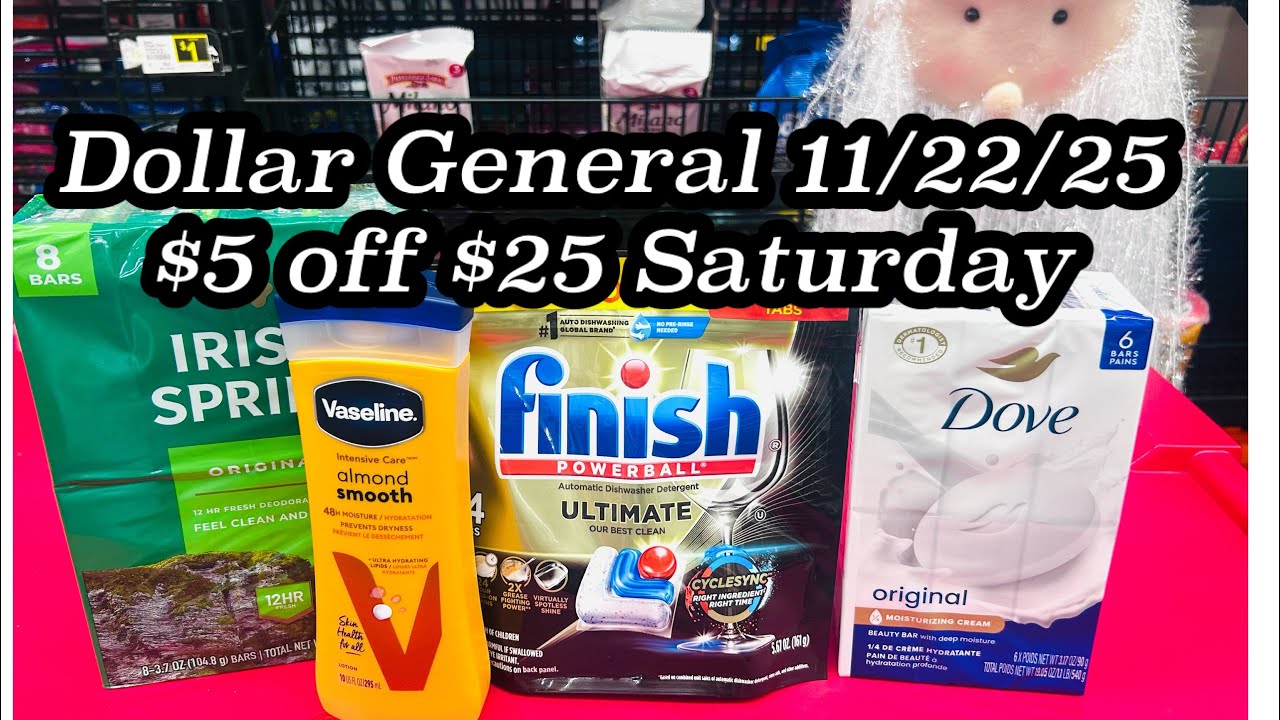 Dollar General Saturday скидка 5 $ от 25 $ ~ 22.11.25
