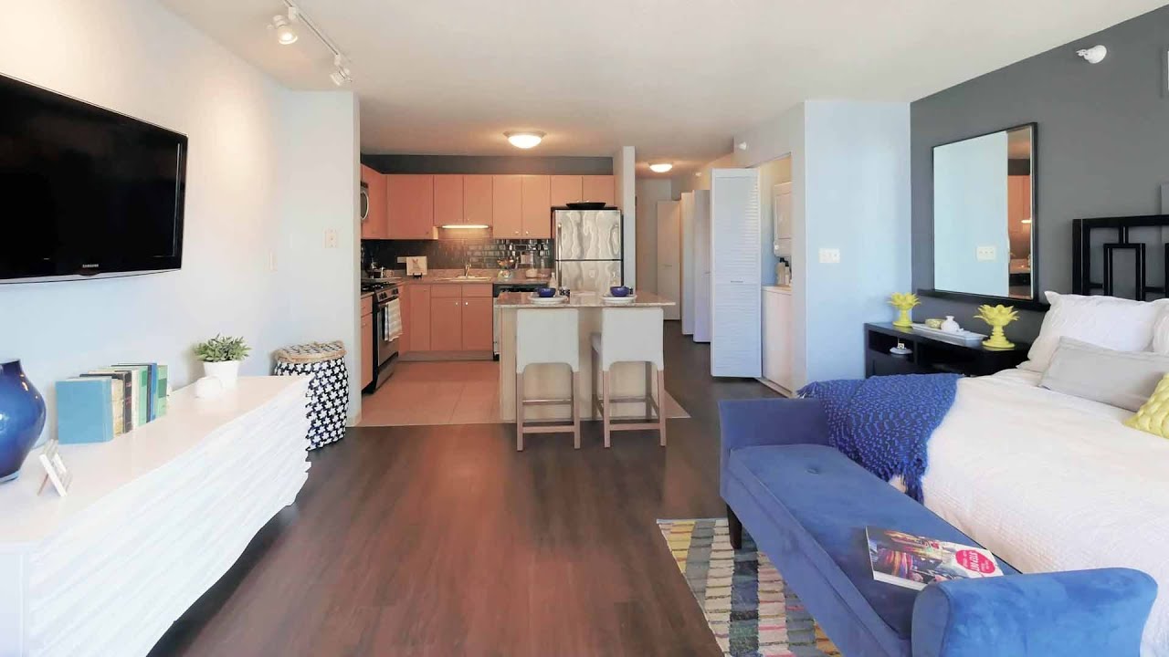 Tour a studio model at the iconic Aqua apartment tower