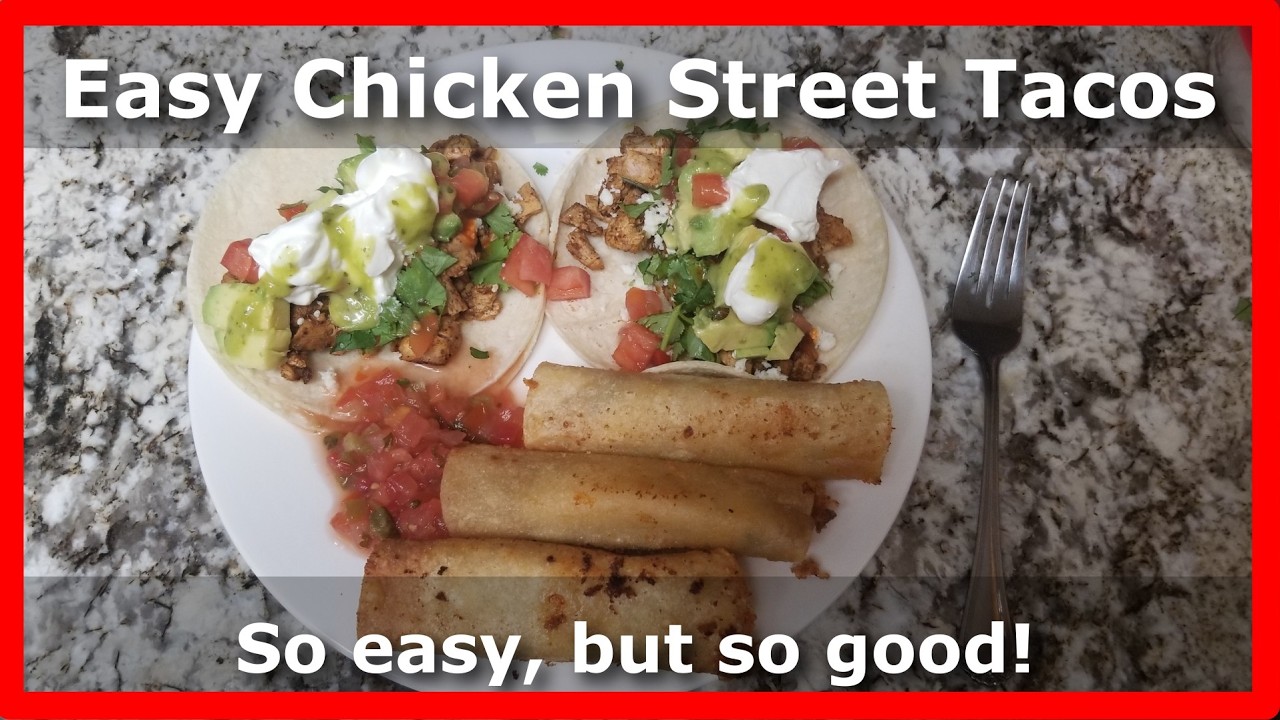Tex-Mex Dinner #3: Easy Chicken Street Tacos with Cheese and Potato Taquitos - Uncle D Cooks