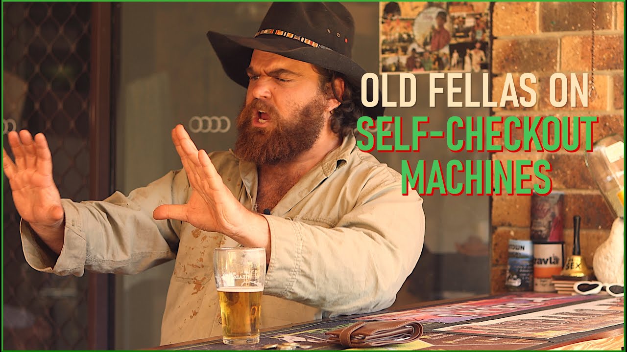 Old Fellas on Self-Checkout Machines