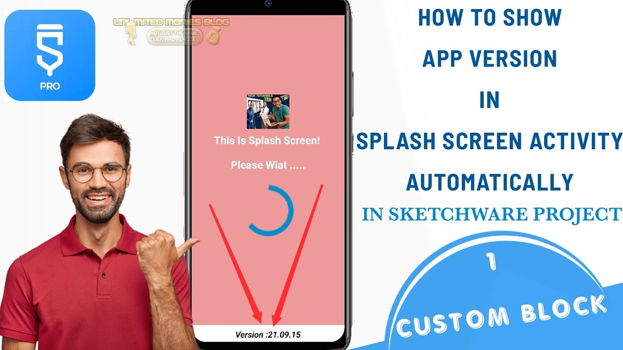 How To Show App Version Automatically In Splash Screen Activity In Sketchware (Use One Custom Block)