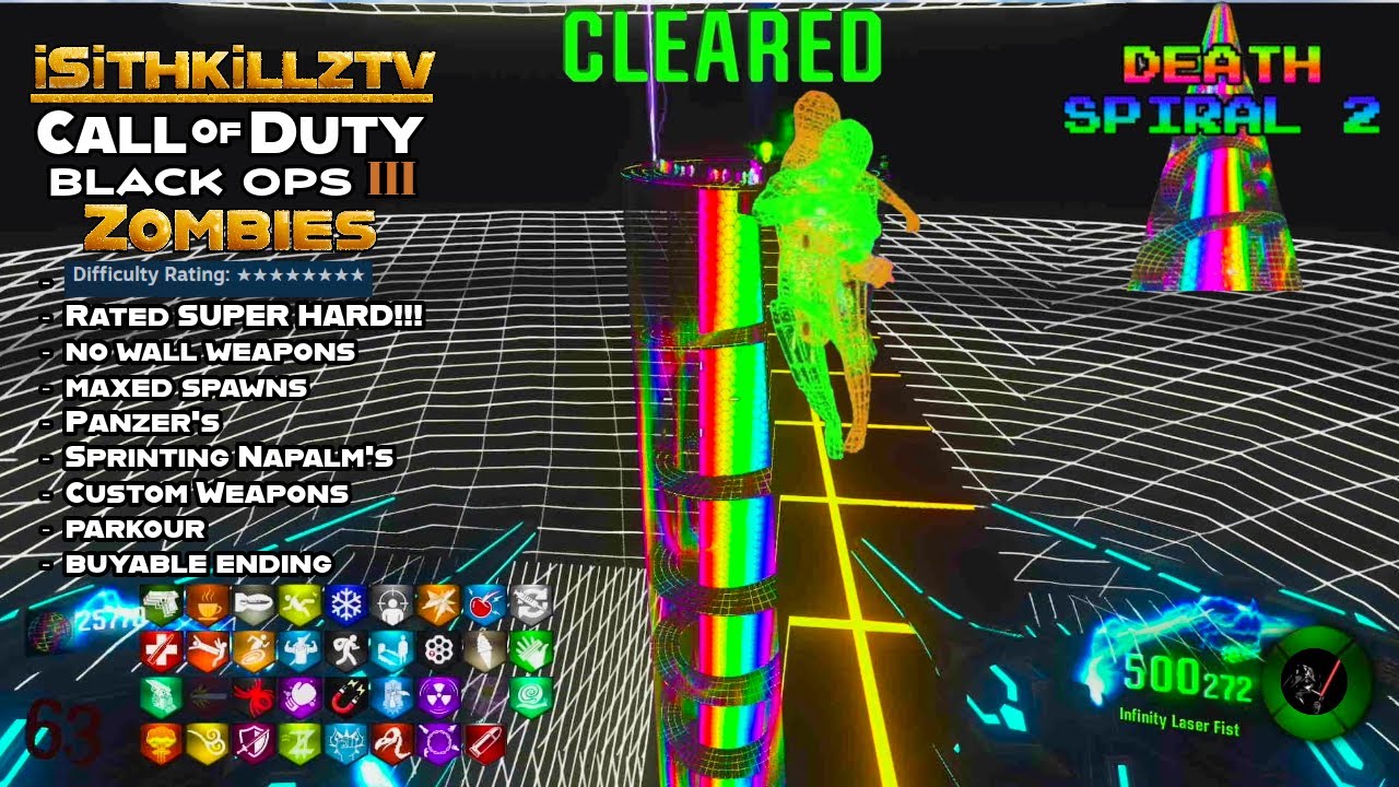 Death Spiral 2 full solo COMPLETION. The NEW hardest Tower map - bo3 Custom Zombies