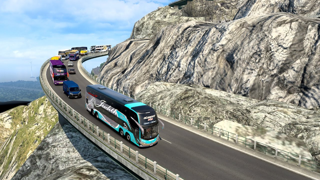 Deadly Road | Dangerous Bus Driving | Bus on Dangerous Mountain Road | Aggressive Driver