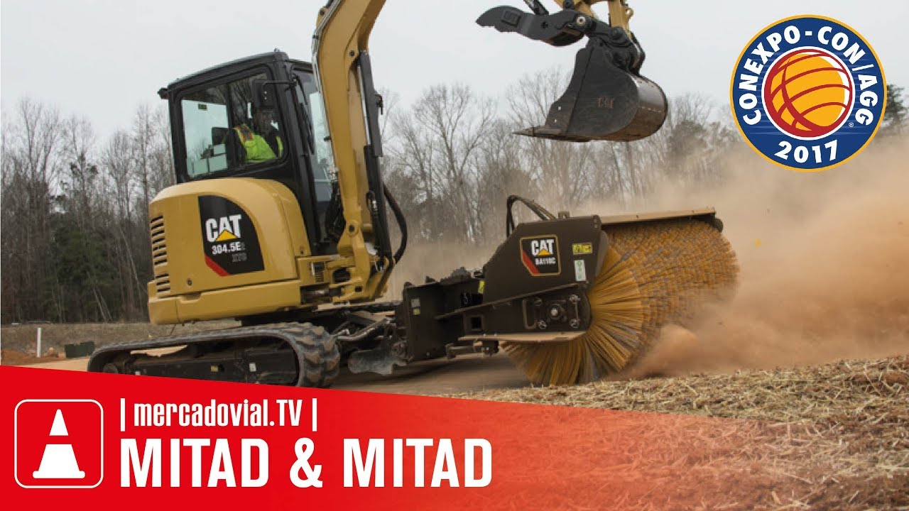 NUEVAS Miniexcavadoras CAT 304.5 E2 XTC + acople tipo Minicargador | Conexpo 2017