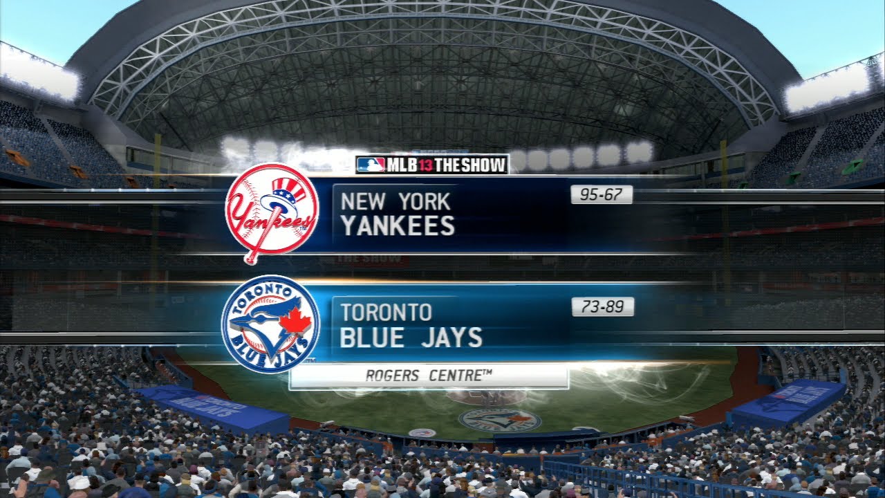 MLB 13 The Show - Gameplay: Blue Jays vs Yankees (1 Inning)