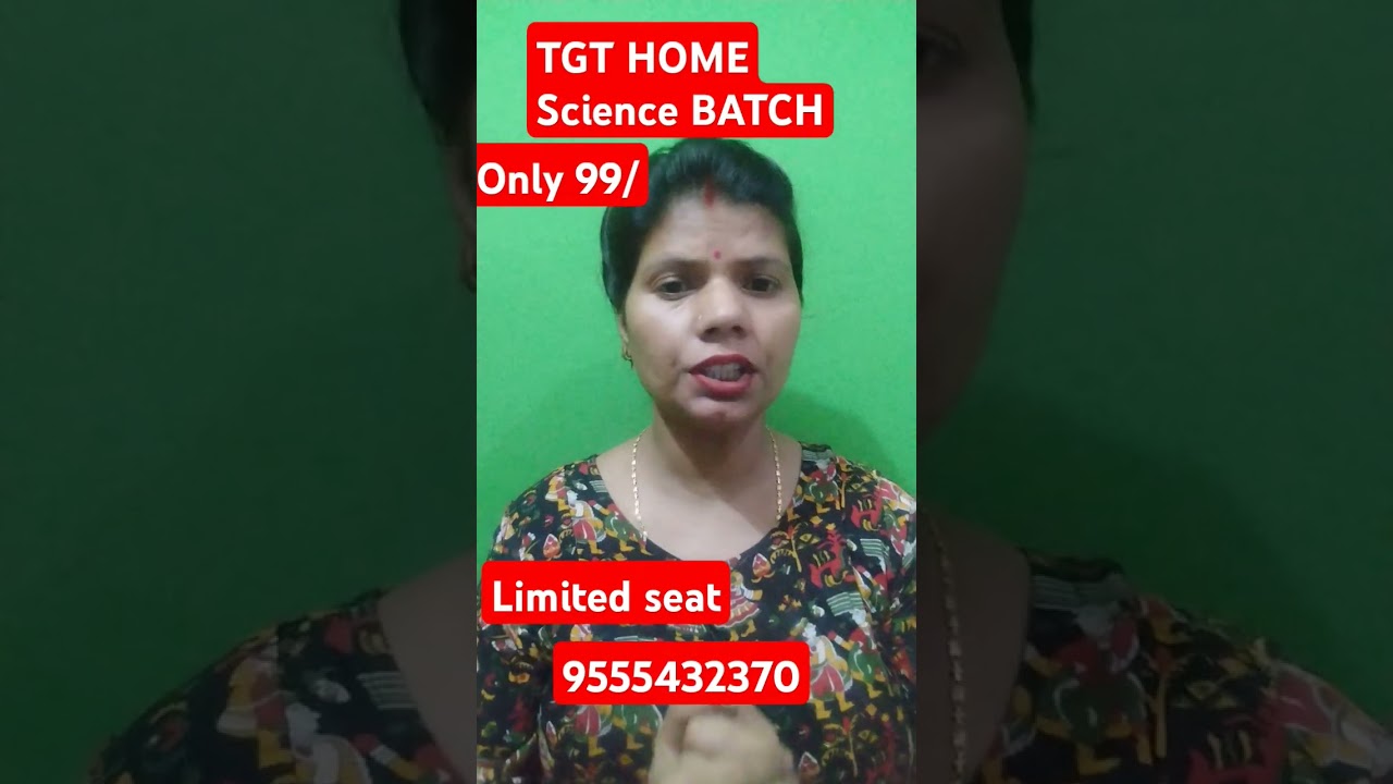 TGT HOME SCIENCE SPECIAL BATCH || COMPLETE REVISION FOR TGT Students || BY SHASHI MA'AM ||