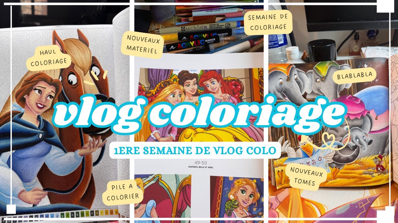 Vlog coloriage N&bull;1 - Haul coloriage, une PAC et on commence la rentr&eacute;e ✨🥳✨