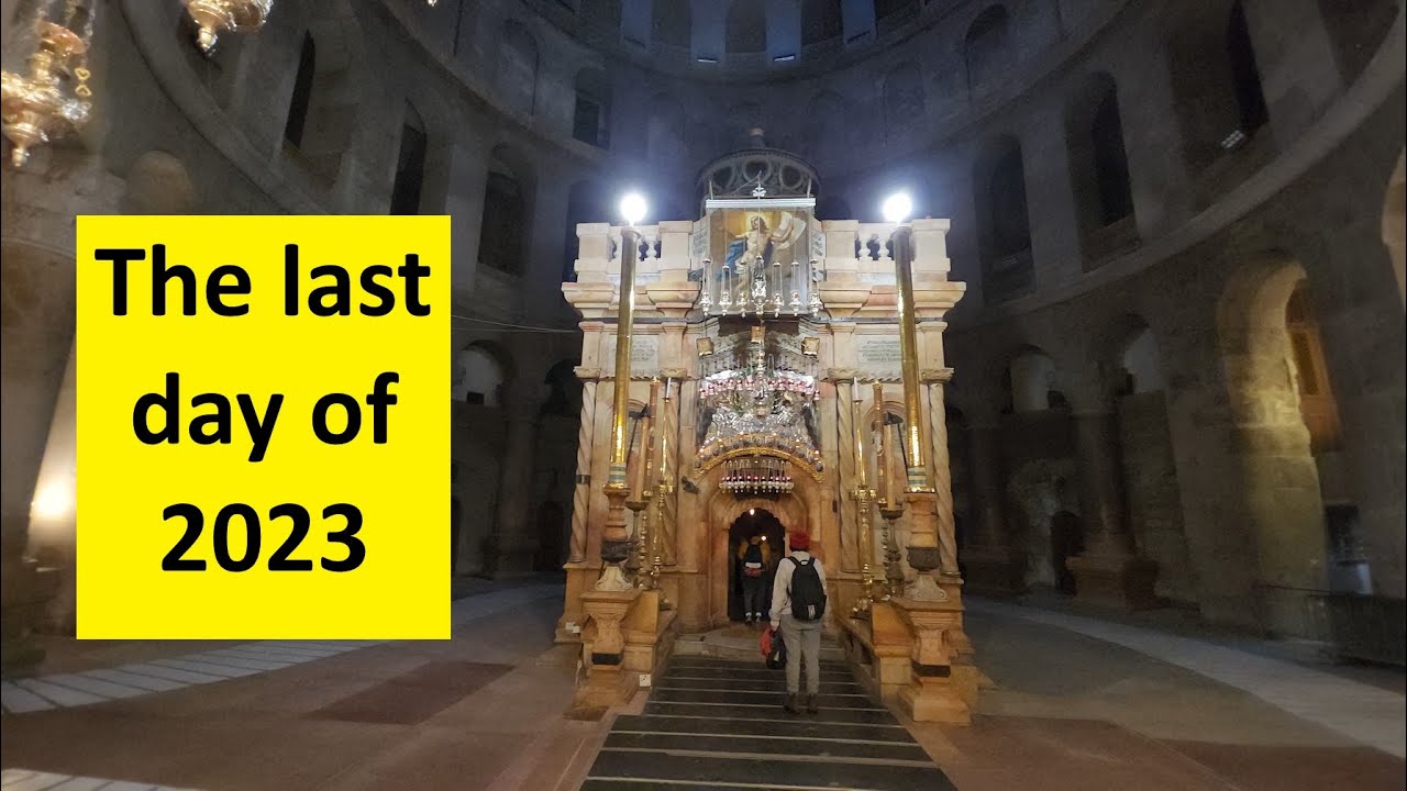 Prayers at the Church of the Holy Sepulchre in Jerusalem  by Catholics and Armenians
