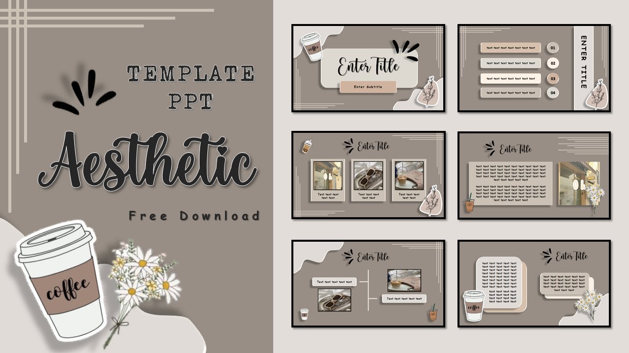 PART #13 📍 TEMPLATE PPT AESTHETIC 📍 FREE DOWNLOAD