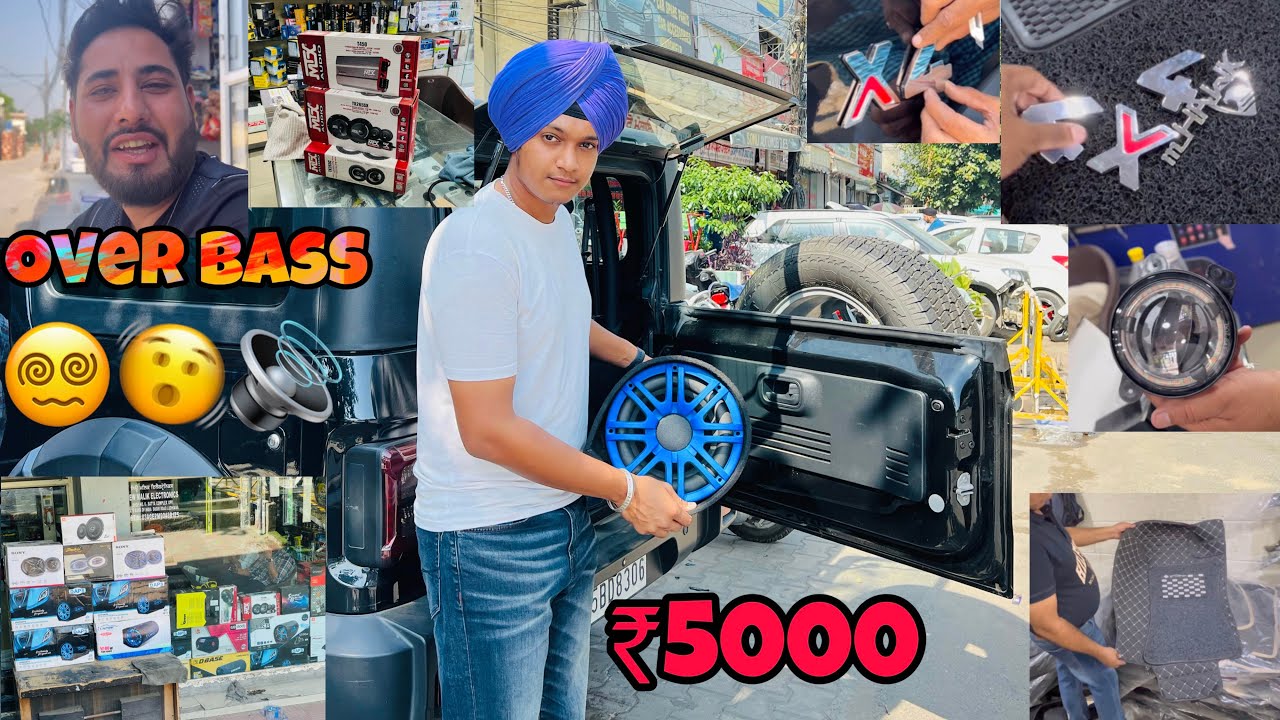 LOUDEST BASS MUSIC SYSTEM IN THAR IN JUST ₹5000🔊 4X4 LOGO SOUND REACTIONS 🔥