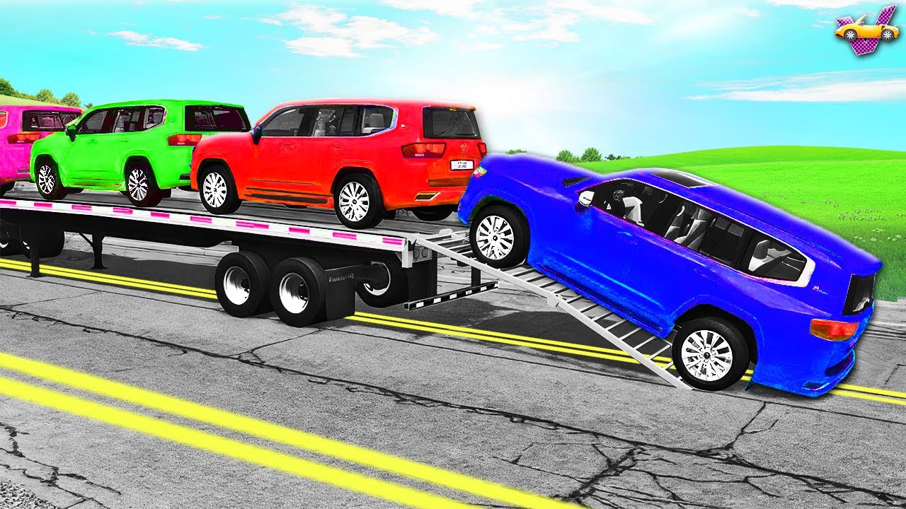 Happy Truck + Trailer vs UNBREAKABLE Speed Bumps | GIANT Bumps Chaos | BeamNG Ep.2 ⚠️