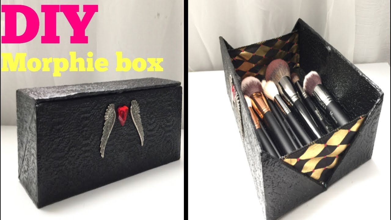 DIY/ makeup brush storage box / morphe box
