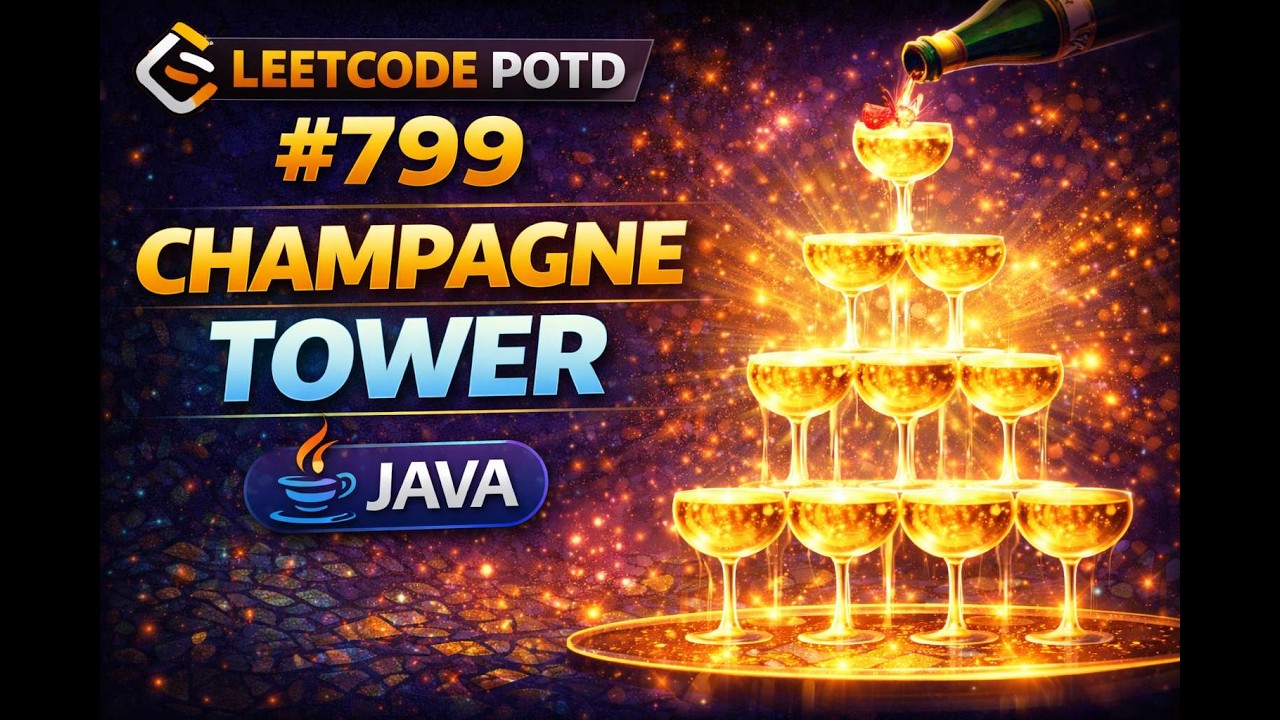 LeetCode 799 | Champagne Tower | DP Simulation Explained 🔥 #dailychallenge