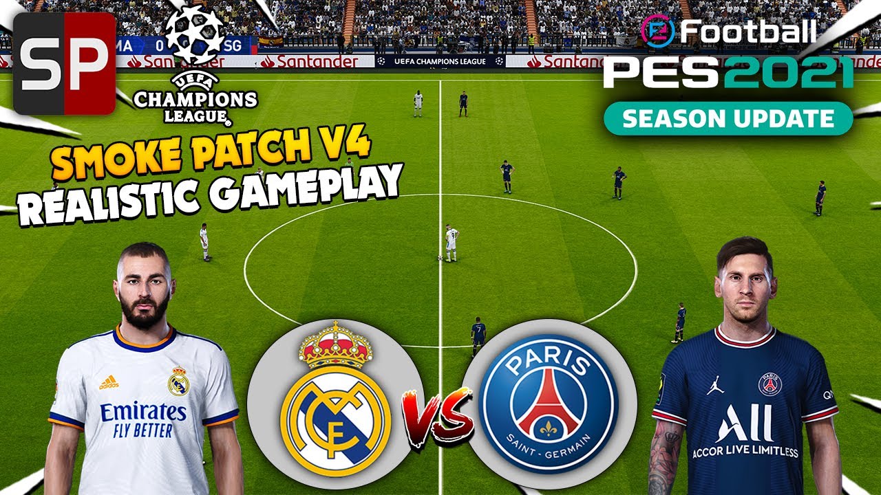 PES 2021 Smoke Patch V4.5 Official 2022 | Realistic Mod Gameplay Review | New Season Patch 2021-2022