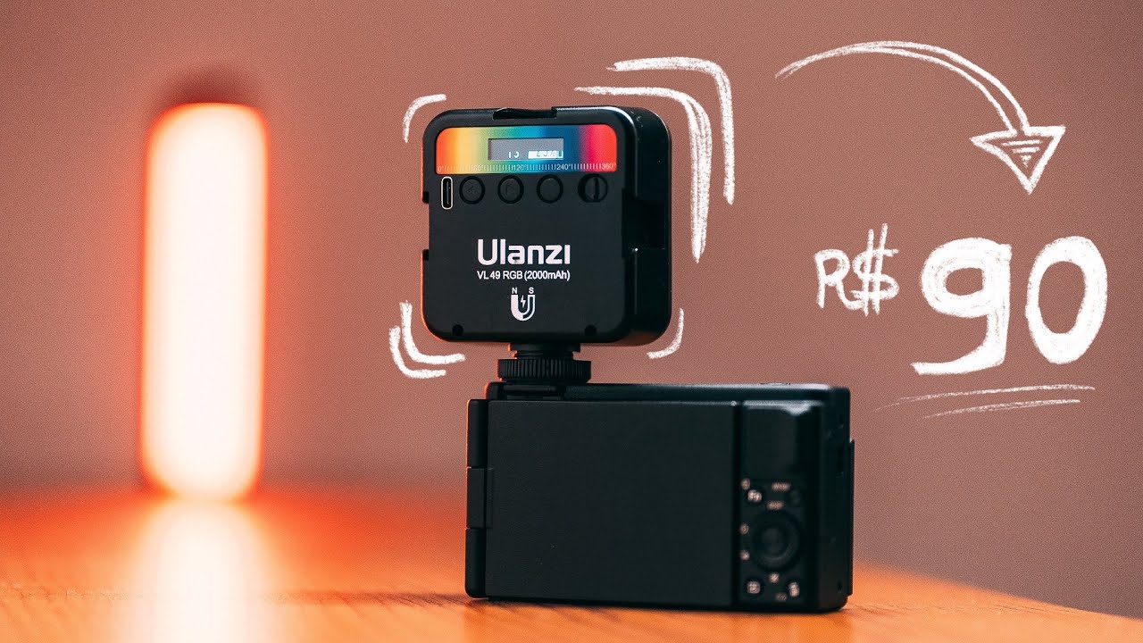 O menor e mais barato LED para vídeos - Review ULANZI VL49 RGB