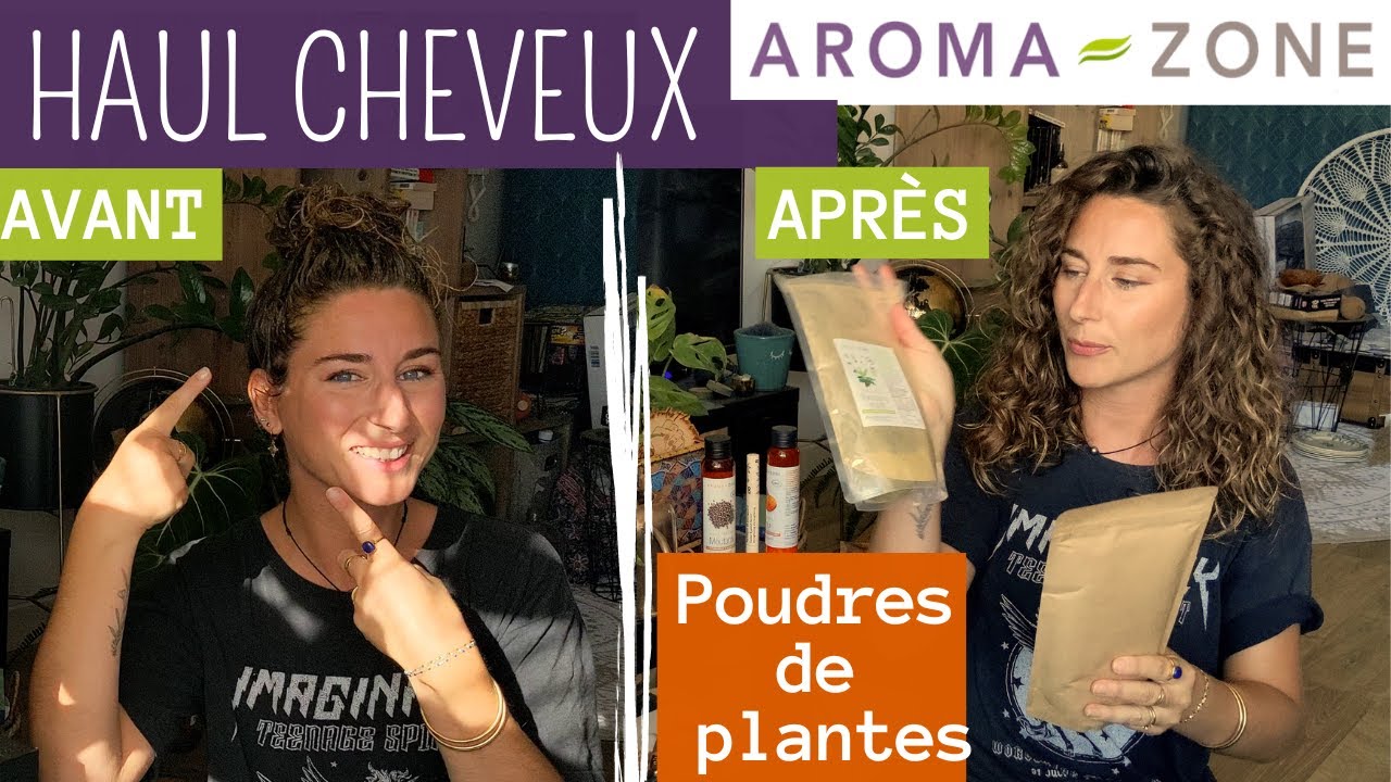 Achats chez AROMAZONE CHEVEUX : poudres de plantes, huiles végétales, etc.