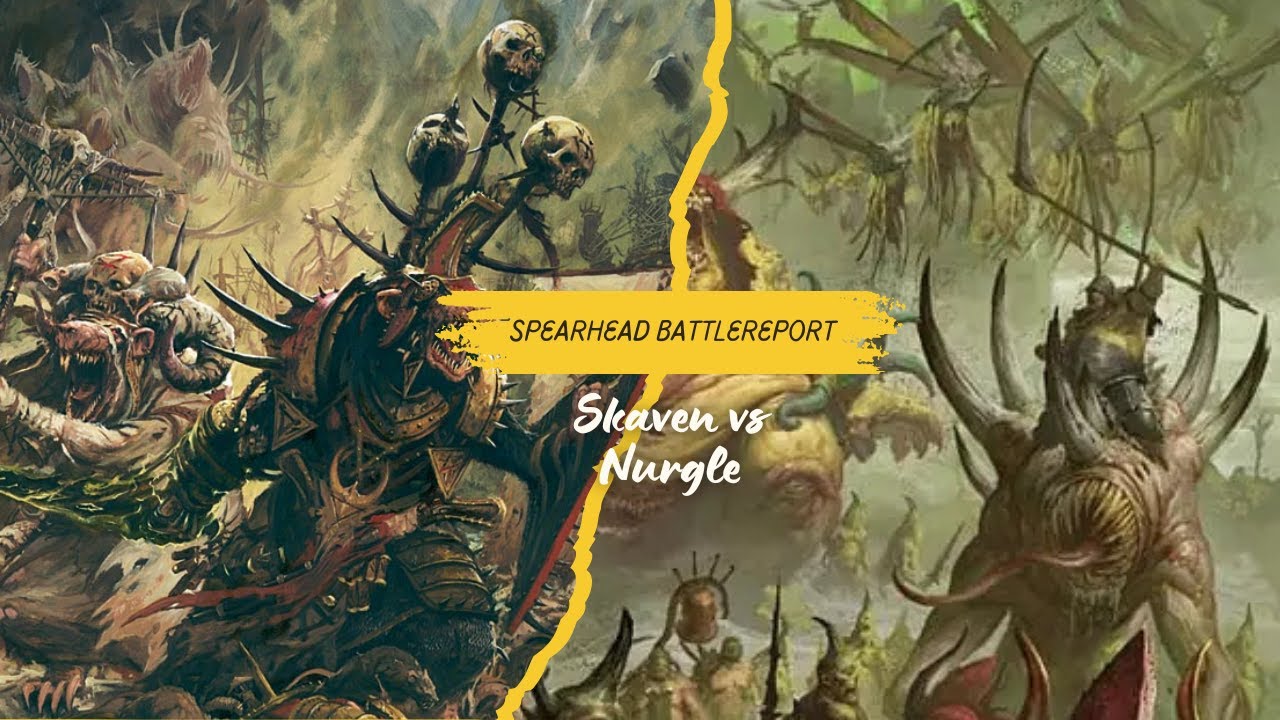 nurgle vs skaven spearhead battlereport deutsch